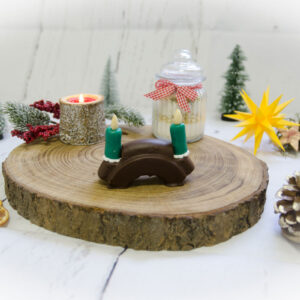 Baumkuchen Schwibbogen mit 2 Kerzen