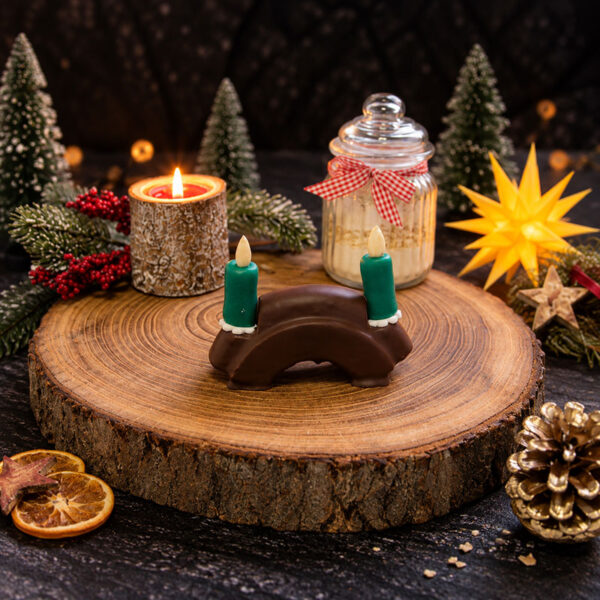 Baumkuchen Schwibbogen mit 2 Kerzen