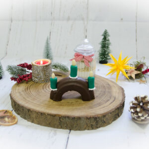 Baumkuchen Schwibbogen mit 3 Kerzen