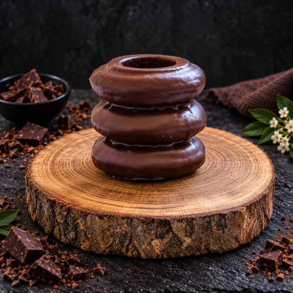 Baumkuchen mit dunkler Kuvertüre - 3 Ringe