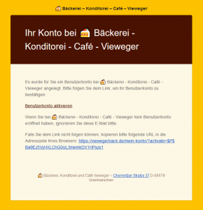 Benutzerkonto aktivieren