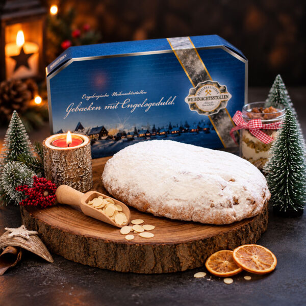 Butter Mandelstollen - gestrichen ganz im Stollenkarton 1000g