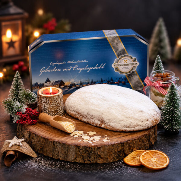 Butter Mandelstollen - gestrichen ganz im Stollenkarton 1500g