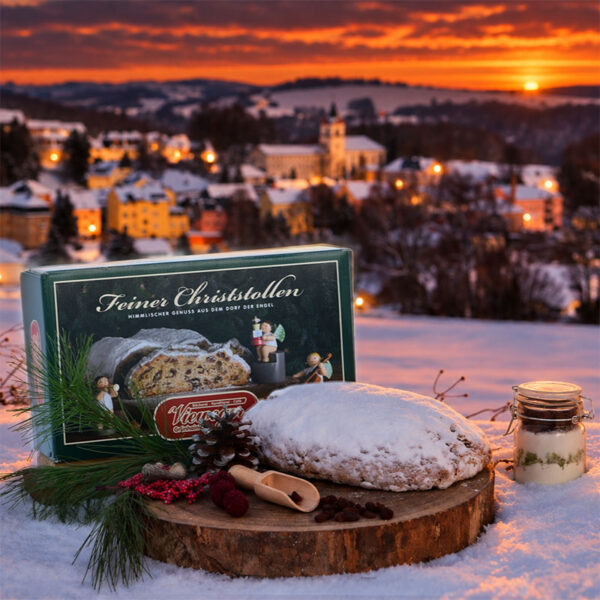 Butter-Rosinenstollen gestrichen ganz Stollenkarton Wendt & Kühn 1000g