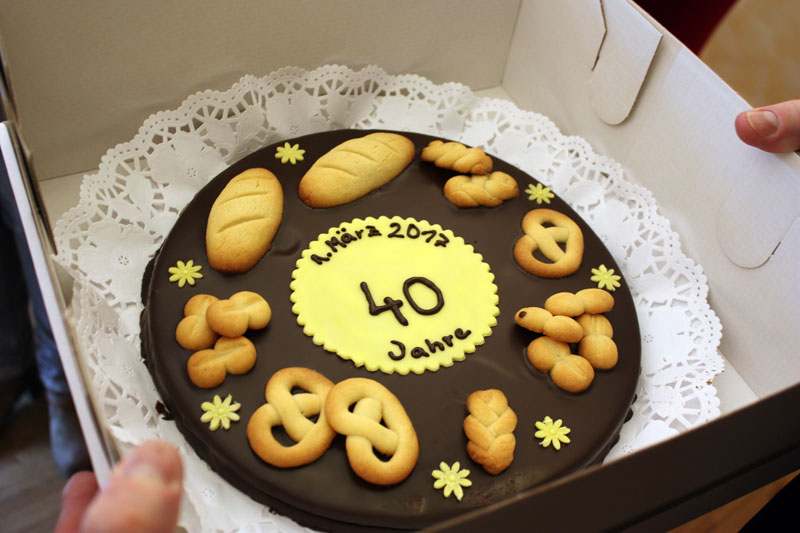 Geburtstagstorte - Jubiläum 40-Jahre Bäckerei Vieweger
