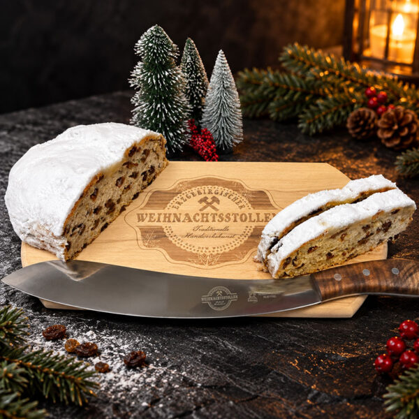 Geschenkset - Rosinenstollen Stollenbrett Stollenmesser