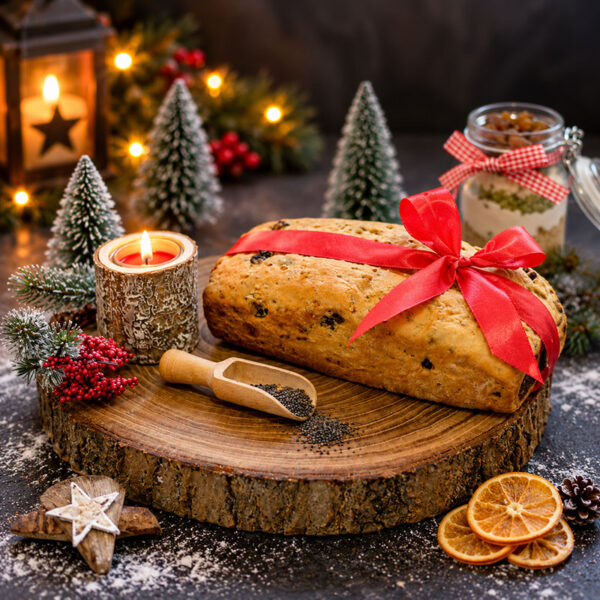 Mohnstollen - ungestrichen ganz