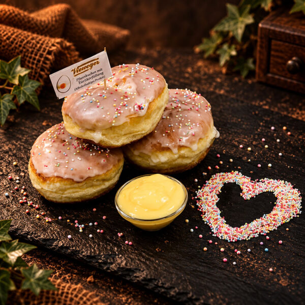 Pfannkuchen - Krapfen mit Eierlikörfüllung