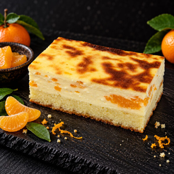 Schmandkuchen mit Mandarinen