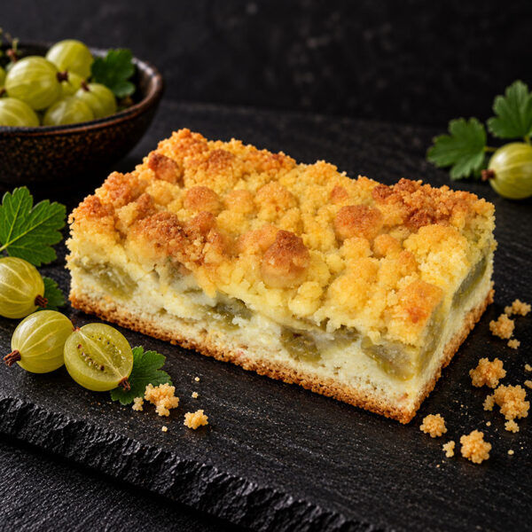 Stachelbeerkuchen mit Giese