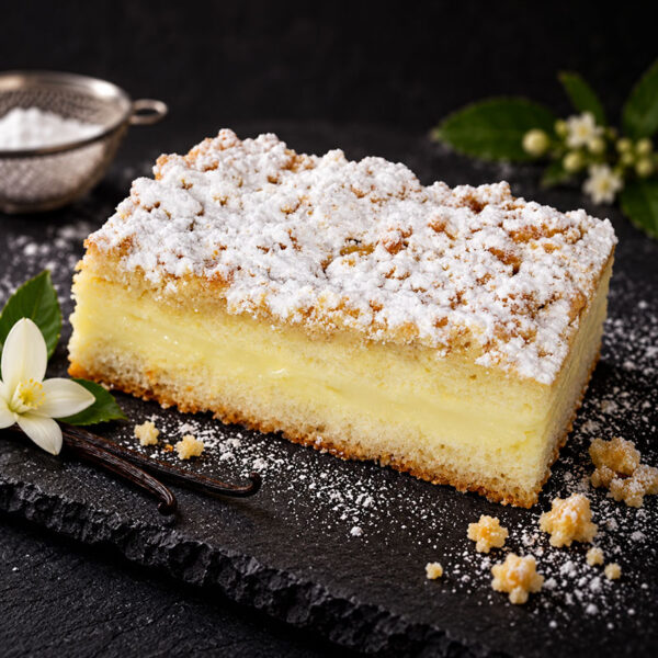 gefüllter Streuselkuchen
