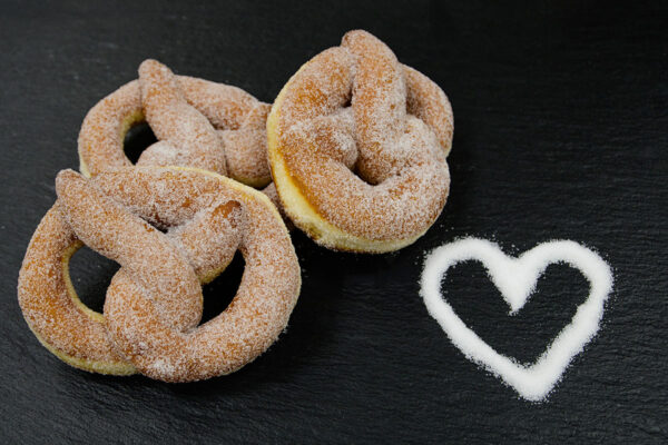 süße Brezel - Pfannkuchenbrezel